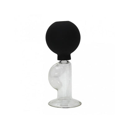 BONDAGE PLAY - NIPPLE PUMP BLACK GLASS 1 UNIT