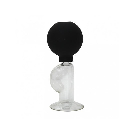 BONDAGE PLAY - NIPPLE PUMP BLACK GLASS 1 UNIT