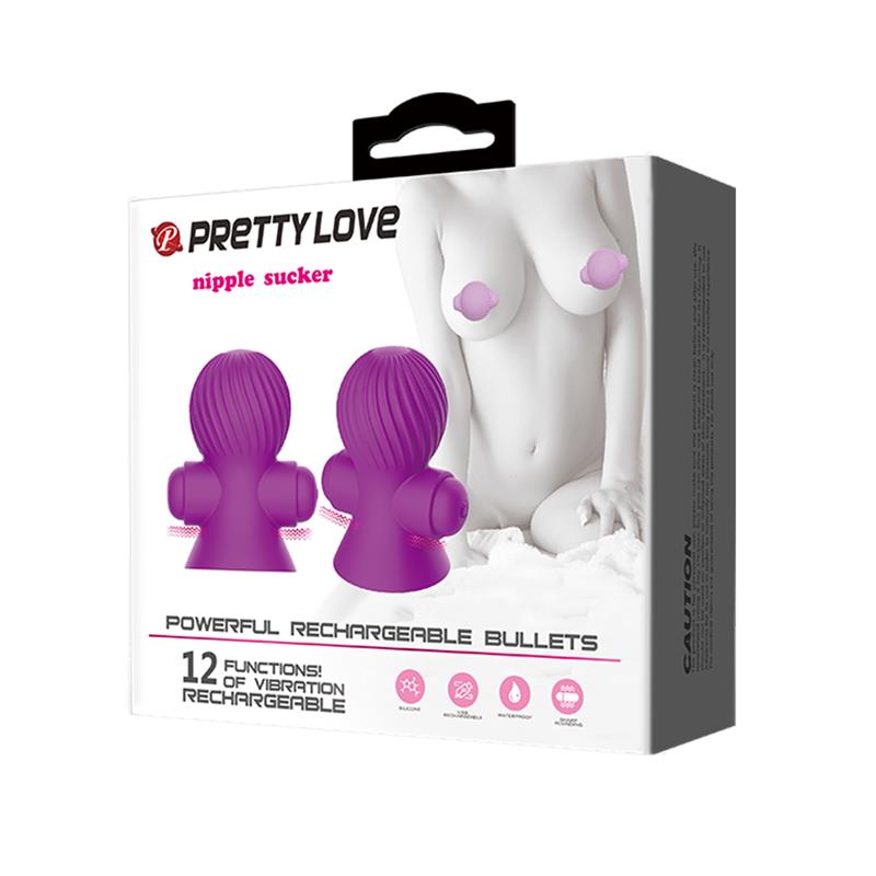 PRETTYLOVE - NIPPLE SUCKER WITH VIBRACION PINK