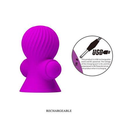 PRETTYLOVE - NIPPLE SUCKER WITH VIBRACION PINK