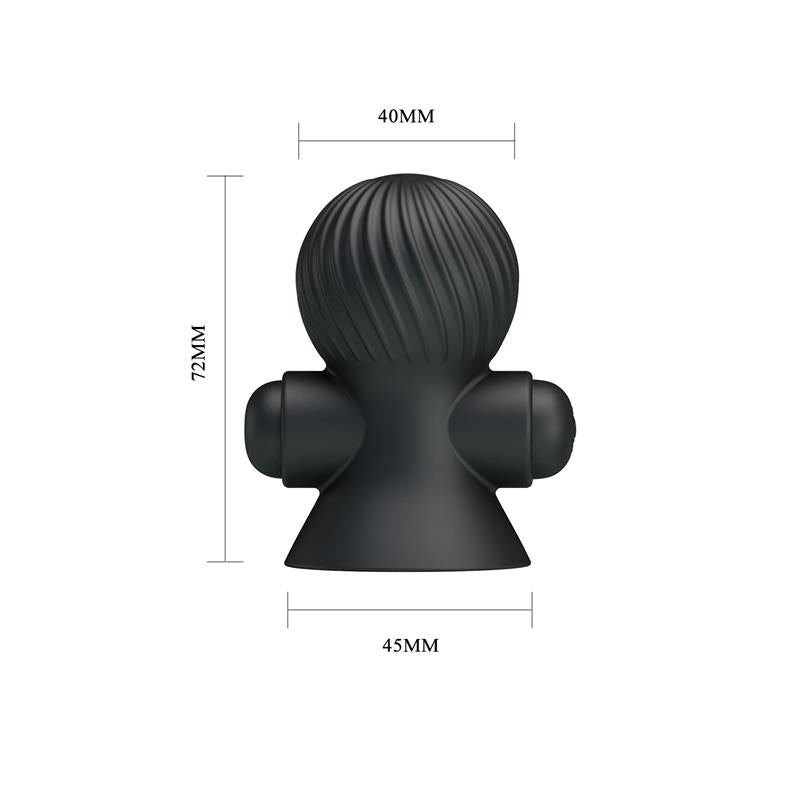 PRETTYLOVE - NIPPLE SUCKER WITH VIBRATION BLACK
