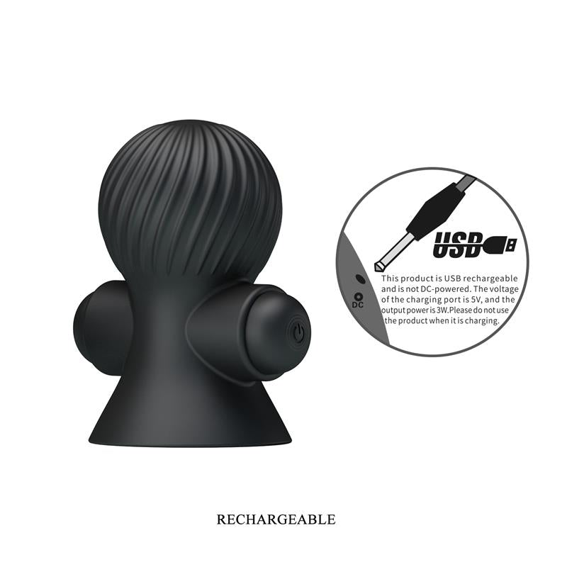 PRETTYLOVE - NIPPLE SUCKER WITH VIBRATION BLACK