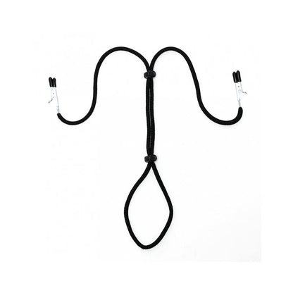 BONDAGE PLAY - NIPPLES CLAMPS WITH PENIS CORD