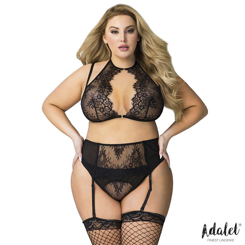 ADALET LINGERIE - NISA SET BRA, GARTER BELT, AND THONG SIZE 44-46