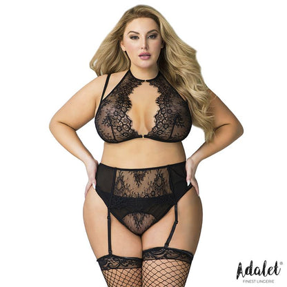 ADALET LINGERIE - NISA SET BRA, GARTER BELT, AND THONG SIZE 44-46