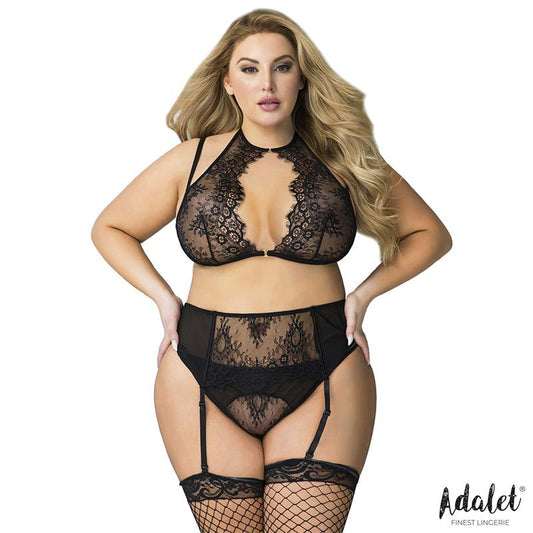 ADALET LINGERIE - NISA SET BRA, GARTER BELT, AND THONG SIZE 44-46