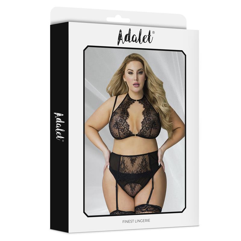 ADALET LINGERIE - NISA SET BRA, GARTER BELT, AND THONG SIZE 44-46
