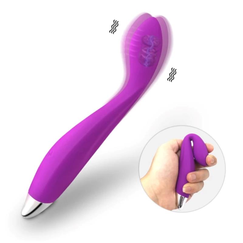 ACCIÓN - NO. TEN G-SPOT VIBRADOR HÍPER FLEXIBLE MAGNÉTICO USB DE SILICONA