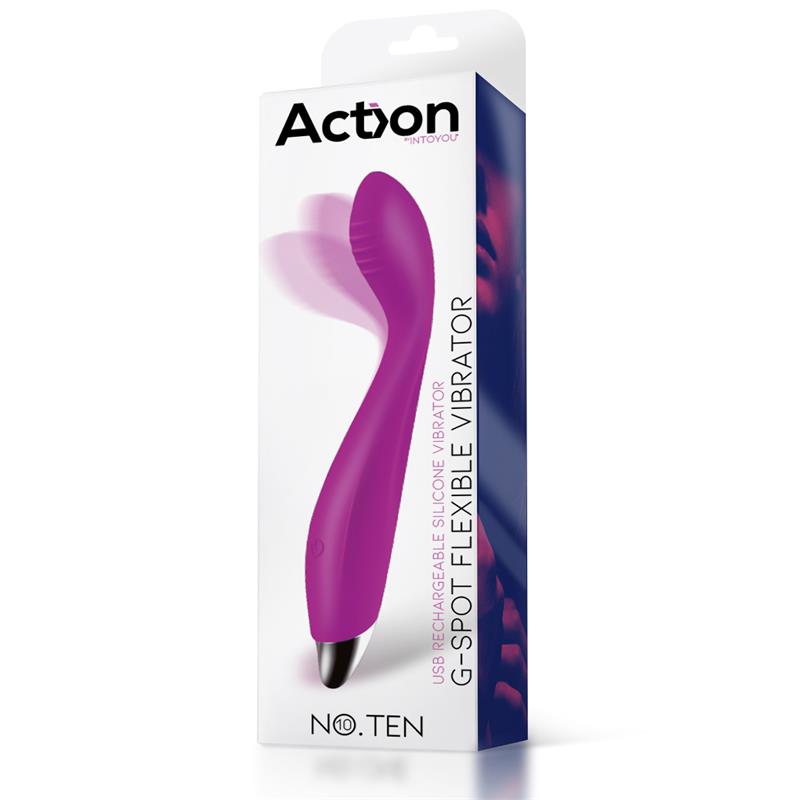 ACTION - NO. TEN G-SPOT HYPER-FLEXIBLE VIBE MAGNETIC USB SILICONE