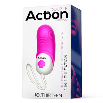 ACTION - NO. THIRTEEN STIMULATOR 2 IN 1 VIBRATION AND PULSATION