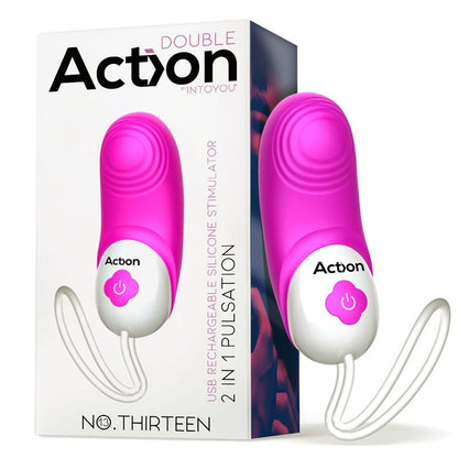 ACTION - NO. TREIZE STIMULATEUR 2 EN 1 VIBRATION ET PULSATION