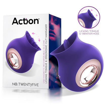 ACTION - NO. TWENTYFIVE LICKING TONGUE AND VIBRATOR CLITORIS MASSAGER