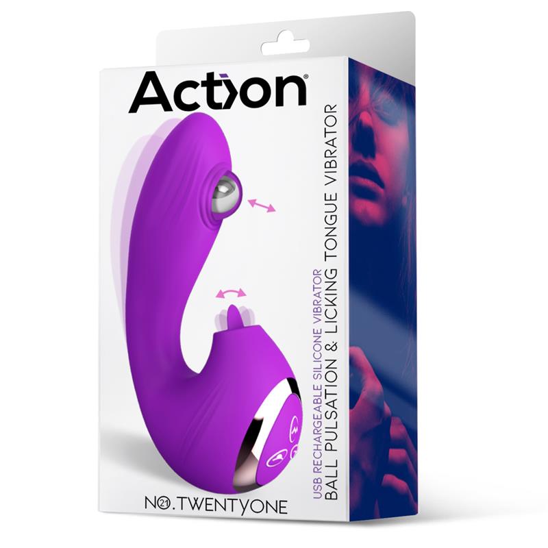 ACTION - NO. TWENTYONE VIBE WITH BALL PULSATION AND LICKINT TONGUE