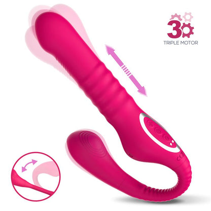 ACTION - NO. TWENTYTHREE DOUBLE VIBE PULSATION AND THRUSTING FLEXIBLE 180º