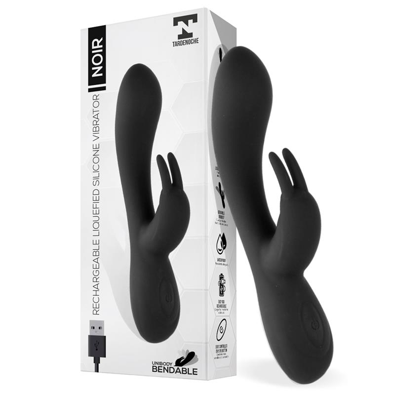 TARDENOCHE - SILICONA LÍQUIDA CON VIBE NOIR, 2 MOTORES, USB