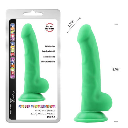 CHISA - NORMAN.P LIQUID SILICONE DILDO GREEN 21.5CM