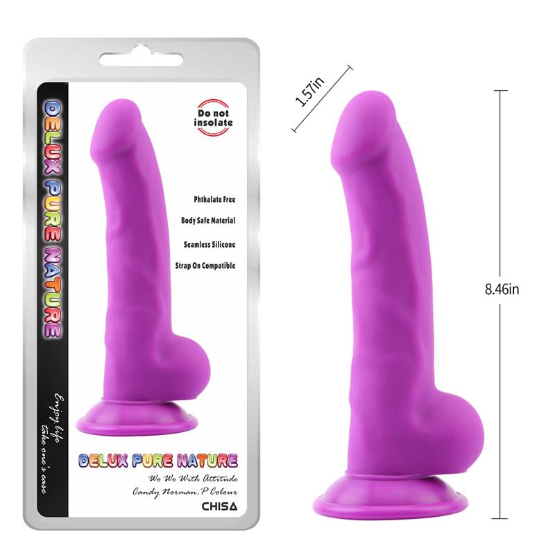 CHISA - NORMAN.P LIQUID SILICONE DILDO PURPLE 21.5CM