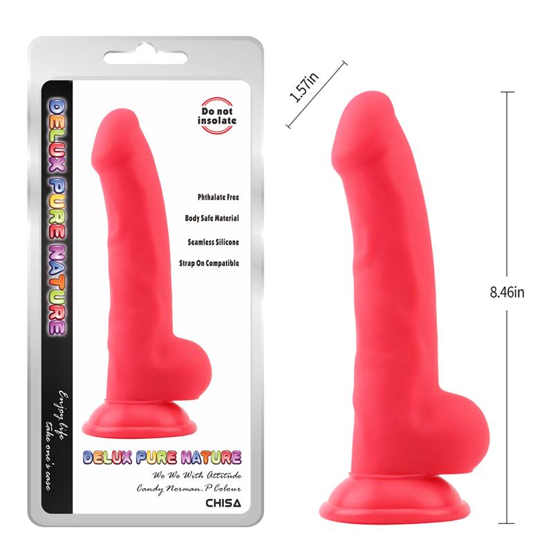 CHISA - NORMAN.P LIQUID SILICONE DILDO RED 21.5CM