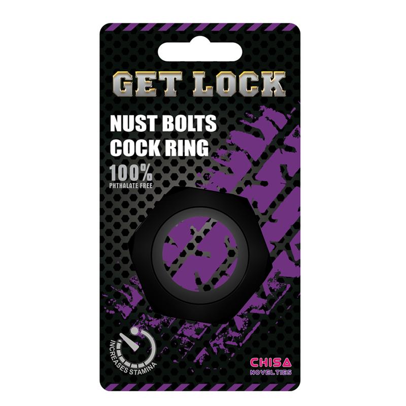 CHISA - NUST BOLTS COCK RING-BLACK