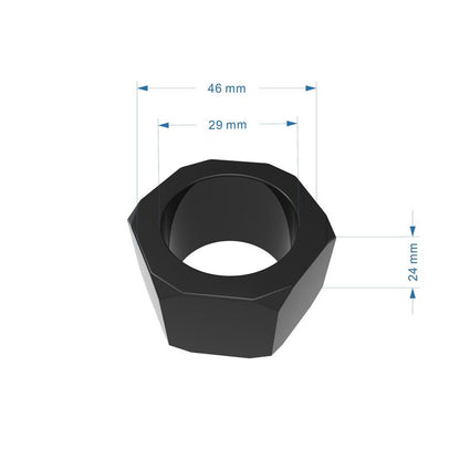 CHISA - NUST BOLTS COCK RING-BLACK