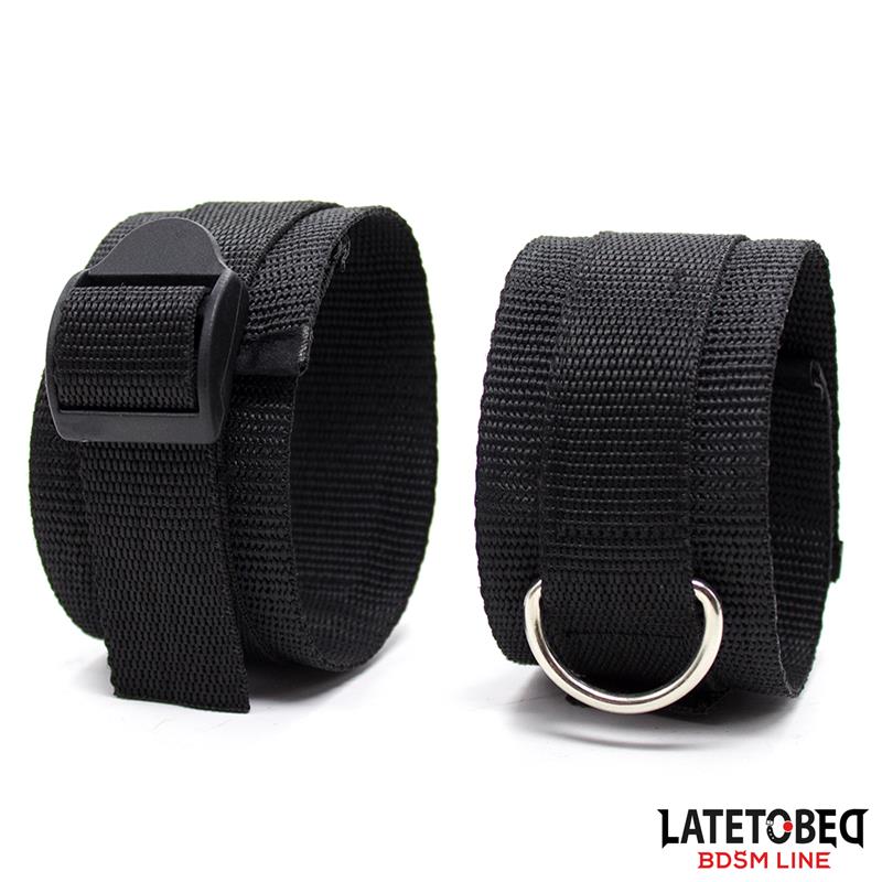 LATETOBED BDSM LINE - NYLON BED BONDAGE RESTRAINTS SYSTEM (WITHOUT HOOK)