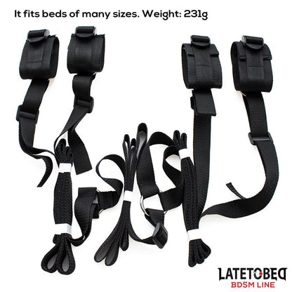 LATETOBED BDSM LINE - NYLON BED BONDAGE RESTRAINTS SYSTEM (WITHOUT HOOK)