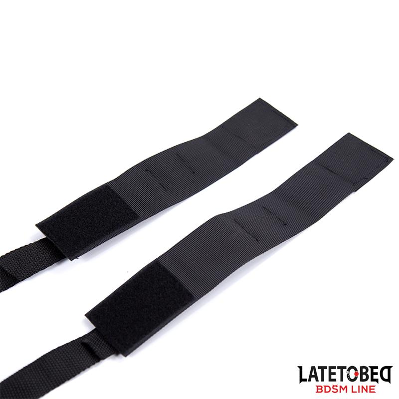 LATETOBED BDSM LINE - NYLON VELCRO BED RESTRAINTS WITH PLASTIC HOOK