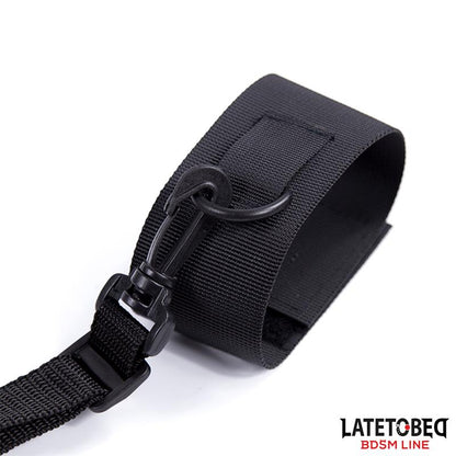 LATETOBED BDSM LINE - NYLON VELCRO BED RESTRAINTS WITH PLASTIC HOOK