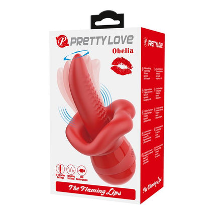 PRETTYLOVE - OBELIA STIMULATOR WITH VIBRATION AND TONGUE MOVEMENT