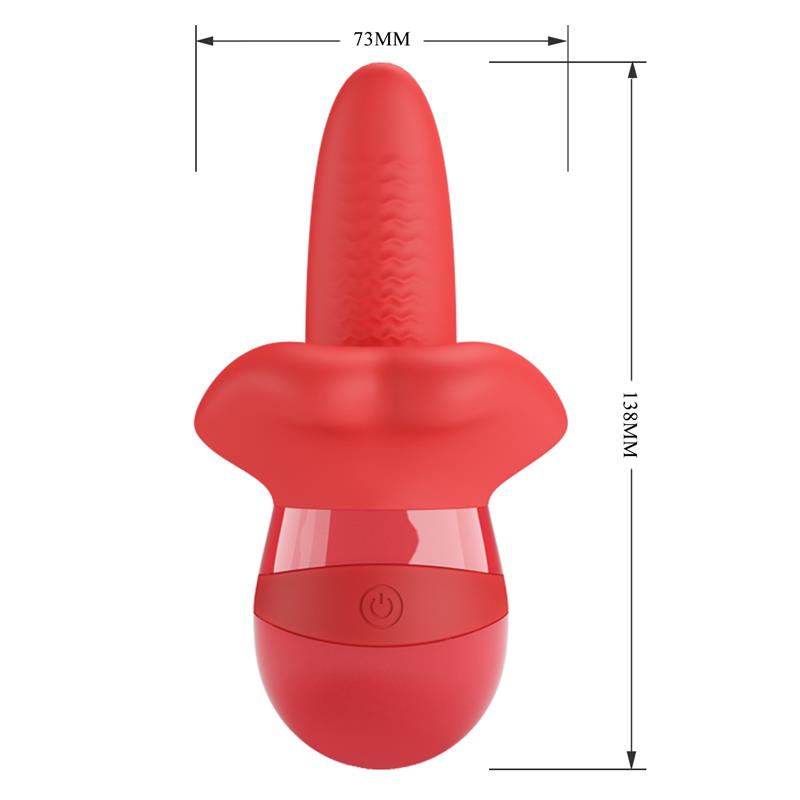 PRETTYLOVE - OBELIA STIMULATOR WITH VIBRATION AND TONGUE MOVEMENT