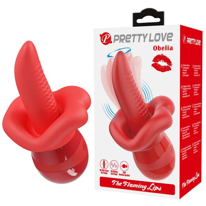 PRETTYLOVE - OBELIA STIMULATOR WITH VIBRATION AND TONGUE MOVEMENT