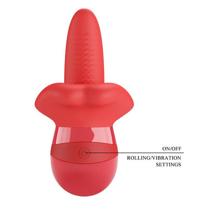 PRETTYLOVE - OBELIA STIMULATOR WITH VIBRATION AND TONGUE MOVEMENT