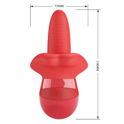 PRETTYLOVE - OBELIA STIMULATOR WITH VIBRATION AND TONGUE MOVEMENT