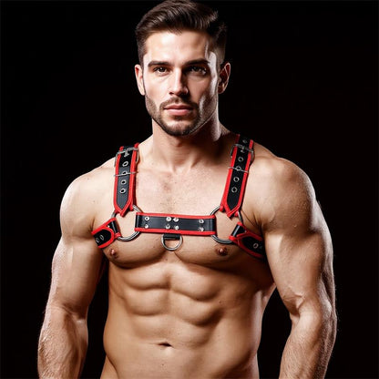 INTOYOU BDSM LINE - ODISEO CHEST BONDAGE HARNESS FOR MEN VEGAN LEATHER