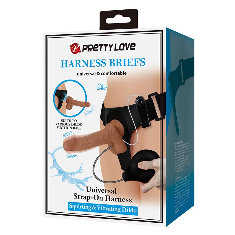 PRETTYLOVE - OHER STRA-ON WITH VIBRATION AND SQUIRT DILDO