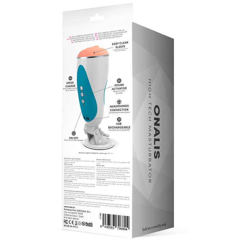 LATETOBED - SYSTÈME DE MASTURBATEUR, GÉMISSEMENTS ET VIBRATEUR HIGH-TECH ONALIS USB
