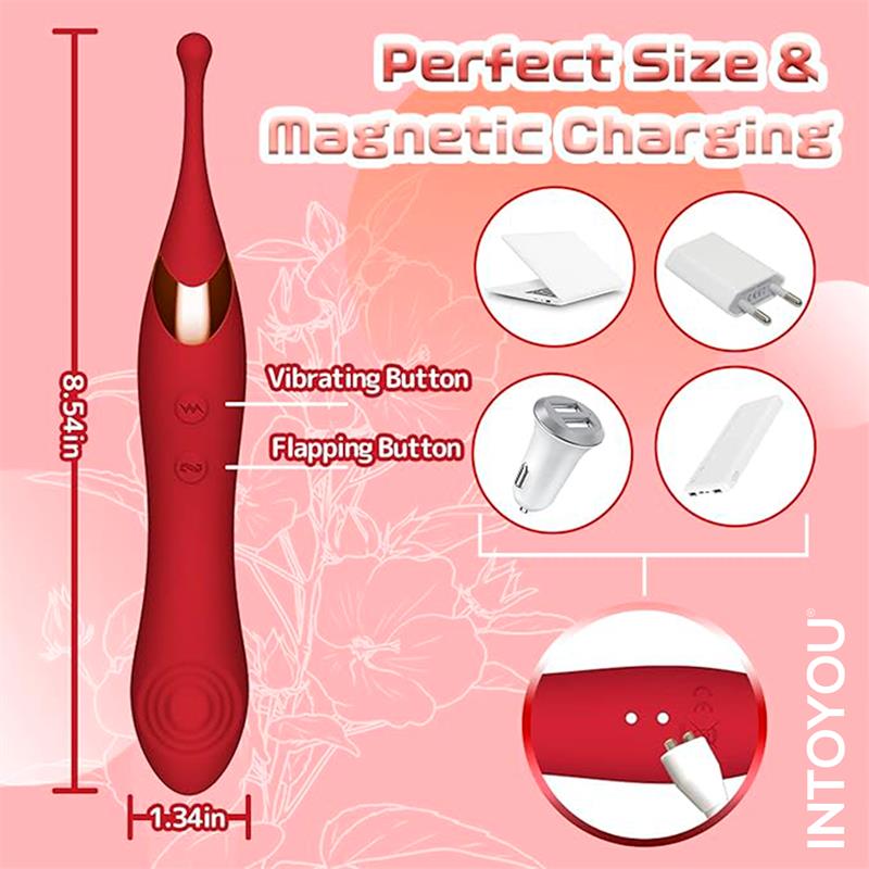 INTOYOU - ONAX DOUBLE PULSE STIMULATOR WITH VIBRATING TIP USB
