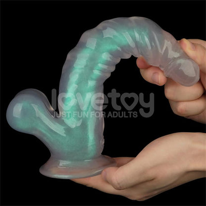 LOVETOY - OPAL PEARL SHEEN DILDO GREEN 10