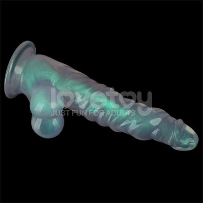 LOVETOY - OPAL PEARL SHEEN DILDO GREEN 10