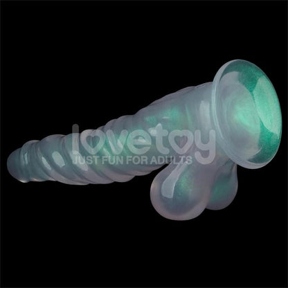 LOVETOY - OPAL PEARL SHEEN DILDO GREEN 10