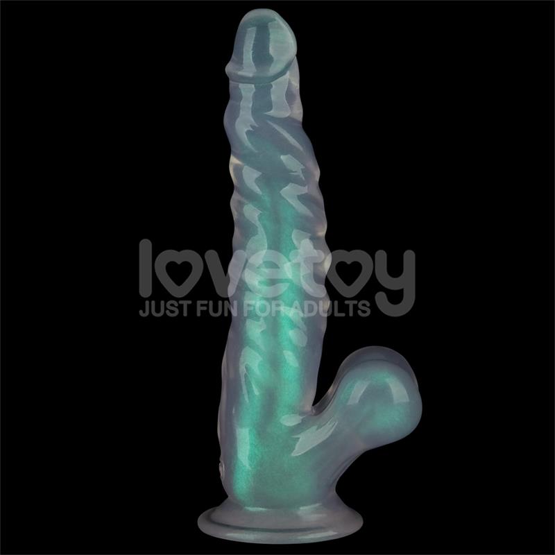 LOVETOY - OPAL PEARL SHEEN DILDO GREEN 10