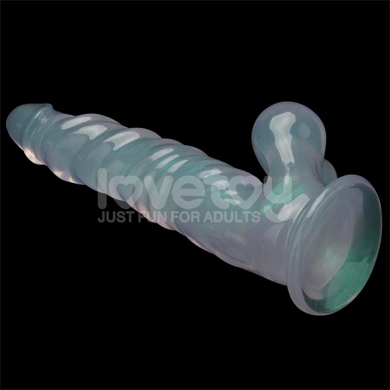 LOVETOY - OPAL PEARL SHEEN DILDO GREEN 10