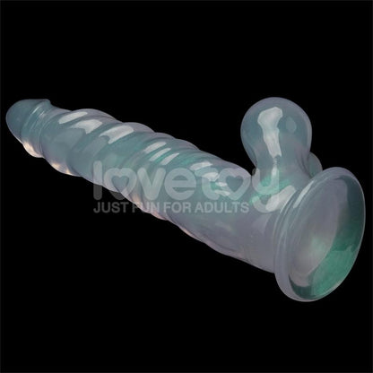 LOVETOY - OPAL PEARL SHEEN DILDO GREEN 10