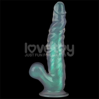 LOVETOY - OPAL PEARL SHEEN DILDO GREEN 10