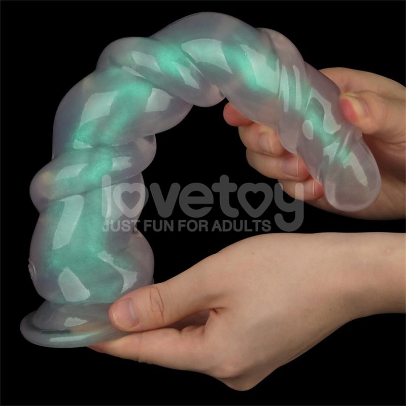 LOVETOY - OPAL PEARL SHEEN DILDO GREEN 11.5