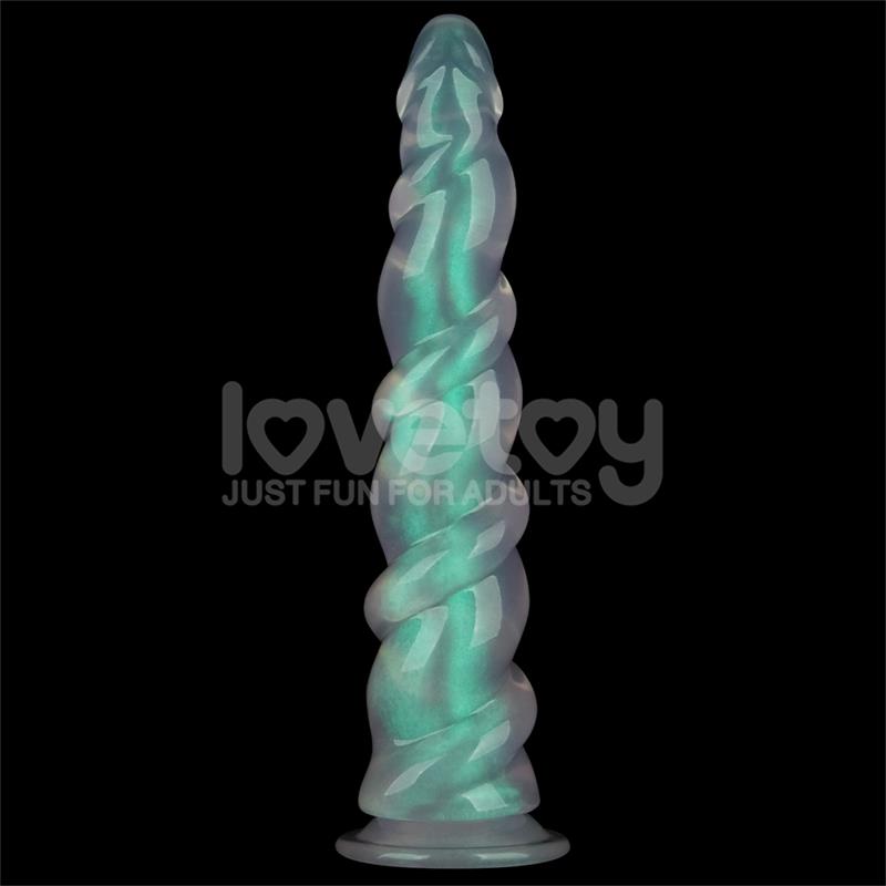 LOVETOY - OPAL PEARL SHEEN DILDO GREEN 11.5