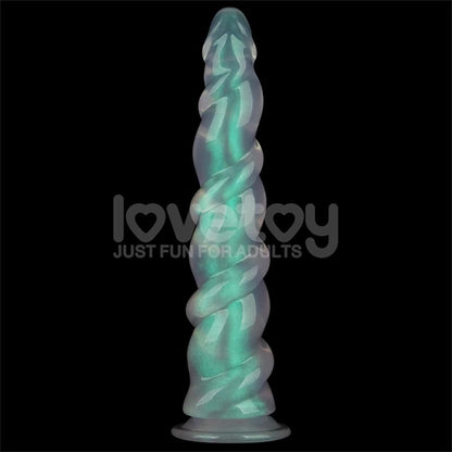 LOVETOY - OPAL PEARL SHEEN DILDO GREEN 11.5