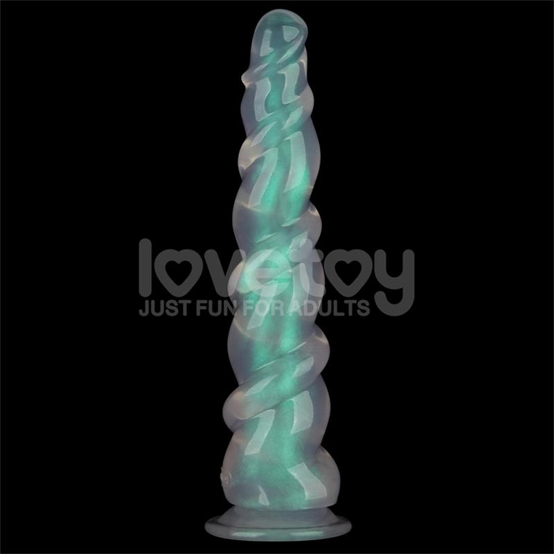 LOVETOY - OPAL PEARL SHEEN DILDO GREEN 11.5