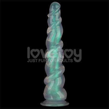 LOVETOY - OPAL PEARL SHEEN DILDO GREEN 11.5