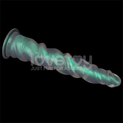 LOVETOY - OPAL PEARL SHEEN DILDO GREEN 11.5